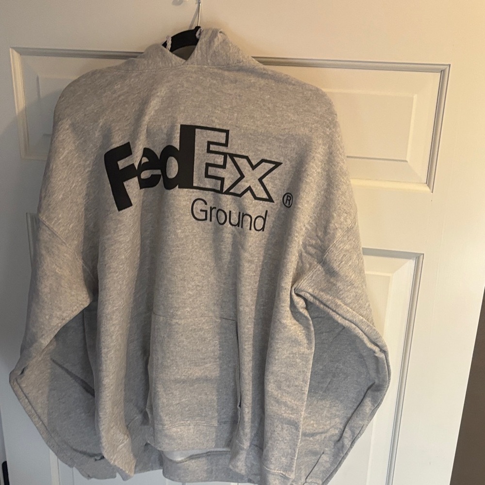 FedEx Light Gray Hoodie Sweater